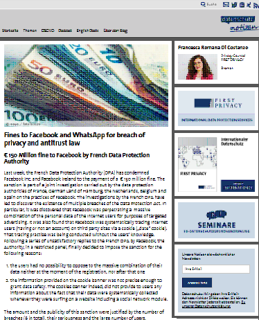 Multas a Facebook y WhatsApp por incumplimiento de la ley de privacidad y antimonopolio