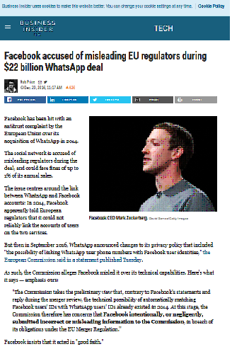 Facebook es acusado de engañar a los reguladores de la Unión Europea durante el acuerdo de $ 22 mil millones de WhatsApp