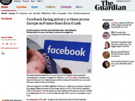 Facebook enfrenta acciones de privacidad en toda Europa, ya que Francia impone una multa de € 150k