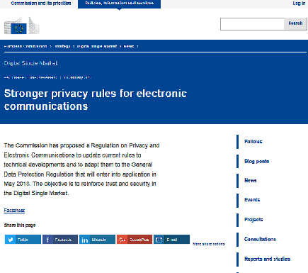 Reglas de privacidad más estrictas para las comunicaciones electrónicas