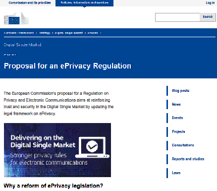 Propuesta para un Reglamento de privacidad electrónica