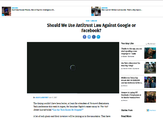 ¿Deberíamos usar la ley antimonopolio contra Google o Facebook?