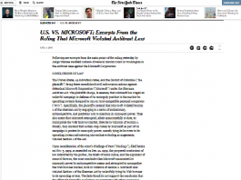 U.S. VS. MICROSOFT; Extractos de la sentencia que Microsoft violó la ley antimonopolio