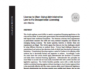 Licencia para Uber: Uso de archivos administrativos – Ley para arreglar licencias ocupacionales
