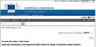 Antimonopolio: la Comisión multa a Qualcomm con 997 millones de euros por abuso de posición dominante en el mercado