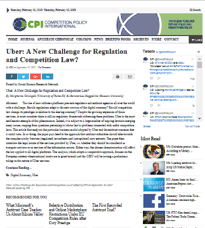 Uber: ¿Un nuevo desafío para la ley de regulación y competencia?