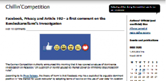 Facebook, privacidad y artículo 102: Un primer comentario sobre la investigación del Bundeskartellamt
