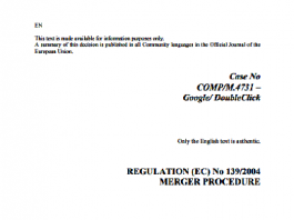 Caso N° COMP / M.4731 – Google / Doble clic