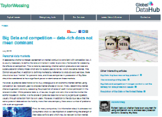 Big Data y competición – gran cantidad de datos no significan ser dominante