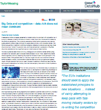 Big Data y competición – gran cantidad de datos no significan ser dominante
