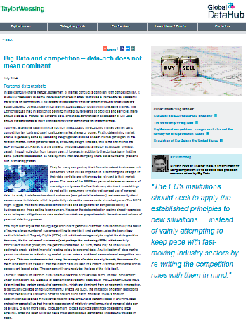 Big Data y competición – gran cantidad de datos no significan ser dominante