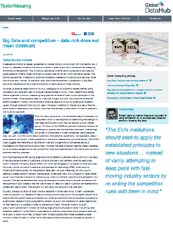 Big Data y competición – gran cantidad de datos no significan ser dominante