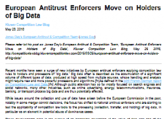 Agentes antimonopolio europeos avanzan en los titulares de Big Data