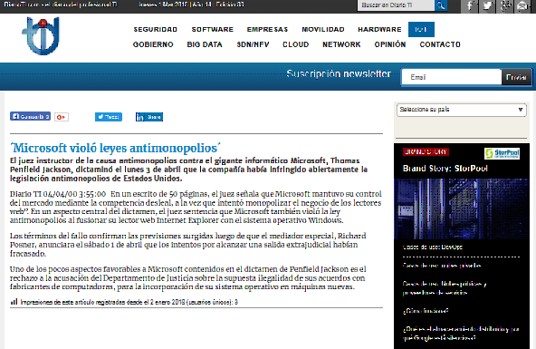 Microsoft violó leyes antimonopolio