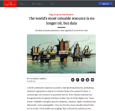 El recurso más valioso del mundo ya no es el petróleo, sino los datos.