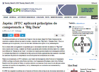 Japón: JFTC aplicará principios de competencia a ‘Big Data’