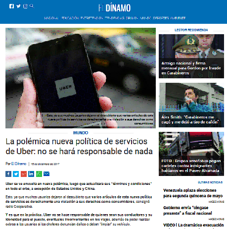 La polémica nueva política de servicios de Uber: no se hará responsable de nada