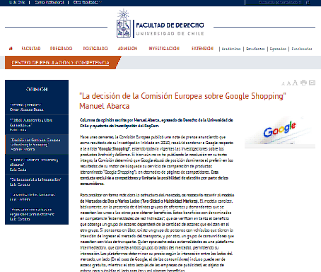 “La decisión de la Comisión Europea sobre Google Shopping”