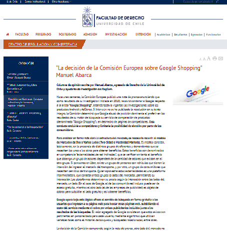 “La decisión de la Comisión Europea sobre Google Shopping”