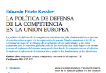LA POLÍTICA DE DEFENSA DE LA COMPETENCIA EN LA UNIÓN EUROPEA
