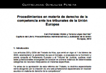 Procedimientos en materia de derecho de la competencia ante los tribunales de la Unión Europea