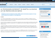 LA TECNOLOGÍA MICROSOFT SE ADAPTA A LA NUEVA LEY DE PROTECCIÓN DE DATOS