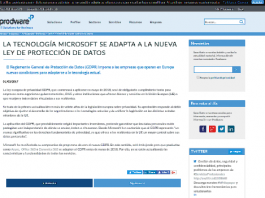 LA TECNOLOGÍA MICROSOFT SE ADAPTA A LA NUEVA LEY DE PROTECCIÓN DE DATOS