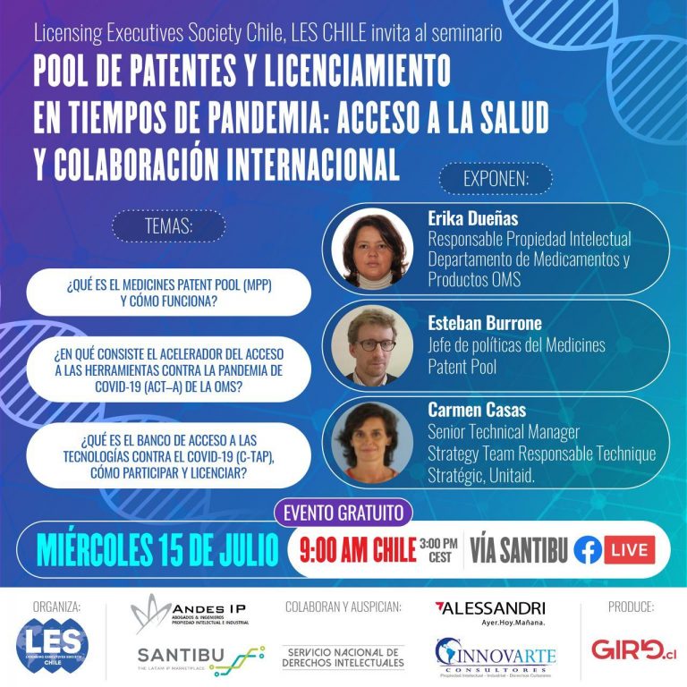 Se realizó webinar “Pool de Patentes y Licenciamiento en tiempos de Pandemia: Acceso a la Salud y Colaboración Internacional”