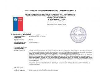 INNOVARTE solicita información a la Comisión Nacional de Investigación Científica y Tecnológica (CONICYT)