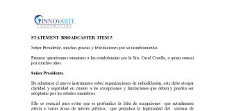 INNOVARTE propone incorporar excepciones y limitaciones para proteger el interés público en futuro tratado de radiodifusores y transmisiones en línea