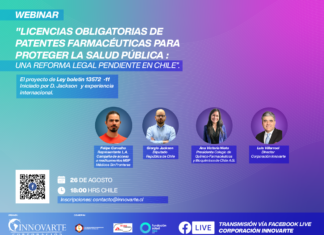 Webinar “Licencias obligatorias de patentes farmacéuticas para proteger la salud pública: una reforma legal pendiente en Chile”