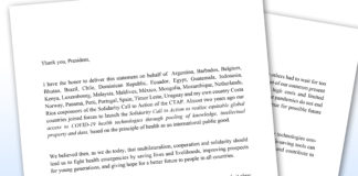 En la 75ª sesión de la Asamblea Mundial de la Salud de la OMS, países solicitan incluir los principios del llamado a la Acción Solidaria del C-TAP en las discusiones sobre el tema: “16.2 – Reforzar la preparación y la respuesta de la OMS a las emergencias sanitarias”.