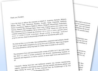 En la 75ª sesión de la Asamblea Mundial de la Salud de la OMS, países solicitan incluir los principios del llamado a la Acción Solidaria del C-TAP en las discusiones sobre el tema: “16.2 – Reforzar la preparación y la respuesta de la OMS a las emergencias sanitarias”.