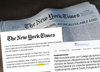 The New York Times destaca trabajo de Corporación Innovarte: “Mientras los países pobres buscan pastillas Covid, las autoridades temen que se repita la crisis del SIDA”