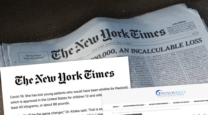 The New York Times destaca trabajo de Corporación Innovarte: “Mientras los países pobres buscan pastillas Covid, las autoridades temen que se repita la crisis del SIDA”