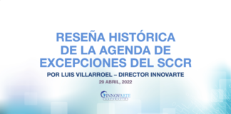Director de Corporación Innovarte, presentó reseña histórica de la Agenda de Excepciones de la SCCR.