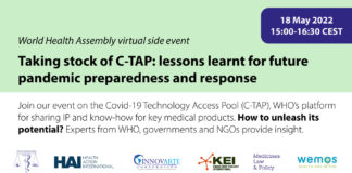 Seminario web: “Haciendo un balance de C-TAP: lecciones aprendidas para la preparación y respuesta ante futuras pandemias”