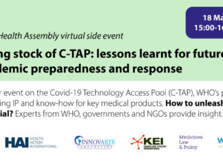 Seminario web: “Haciendo un balance de C-TAP: lecciones aprendidas para la preparación y respuesta ante futuras pandemias”