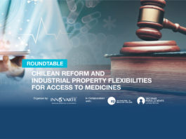 We invite you to participate this Wednesday 7/Sep. of the Round Table «Chilean Reform and Industrial Property flexibilities for access to medicines»