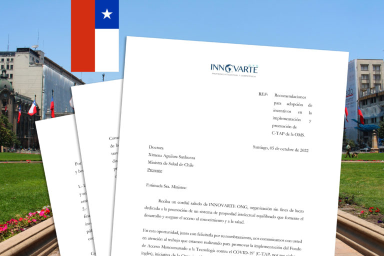 INNOVARTE ONG envia carta a Ministra de Salud de Chile para promover la implementación del Fondo de Acceso Mancomunado a la Tecnología contra COVID-19 C-Tap