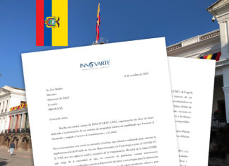 INNOVARTE ONG envia carta a Ministro de Salud de Ecuador para promover la implementación del Fondo de Acceso Mancomunado a la Tecnología contra COVID-19 C-Tap INNOVARTE ONG envia carta a Ministro de Salud de Ecuador para promover la implementación del Fondo de Acceso Mancomunado a la Tecnología contra COVID-19 C-Tap