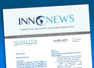 Newsletter Libre Competencia y Plataformas Digitales. INNONEWS V - Newsletter Libre Competencia y Plataformas Digitales.
