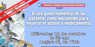 Seminario Internacional “El uso gubernamental de las patentes como mecanismo para mejorar el acceso a medicamentos y vacunas en el Perú y el mundo”. Seminario Internacional "El uso gubernamental de las patentes como mecanismo para mejorar el acceso a medicamentos y vacunas en el Perú y el mundo".