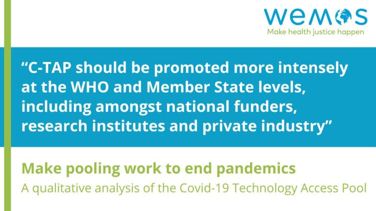 ¿Cómo pueden la OMS y los Gobiernos tener éxito en unir IP y conocimiento para productos médicos para frenar la pandemia?