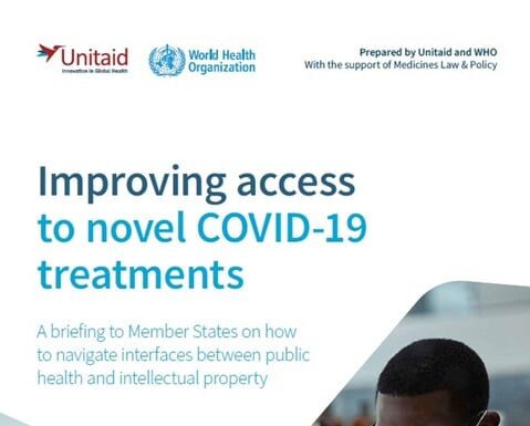 WHO and UNITAID publish report to improve access to new COVID-19 treatments