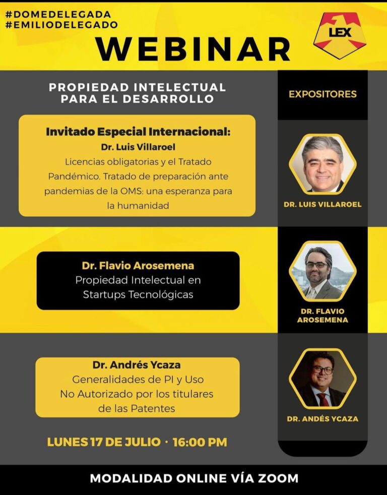 Webinar Propiedad Intelectual para el Desarrollo- Ecuador