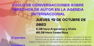 CICLO DE CONVERSACIONES SOBRE DERECHOS DE AUTOR EN LA AGENDA INTERNACIONAL