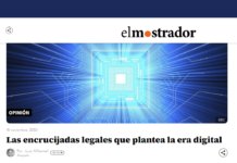 Columna de Opinión: Las encrucijadas legales que plantea la era digital