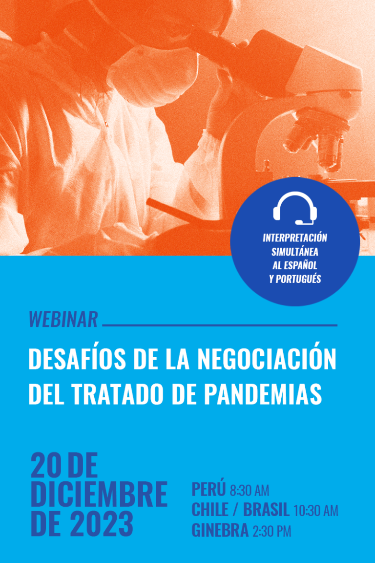 Con éxito se desarrolló el Webinar: Desafíos de la Negociación del Tratado de Pandemias