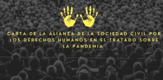 Como parte de la Alianza de la Sociedad Civil por los DD.HH en el Tratado de Pandemias enviamos carta a los Estados